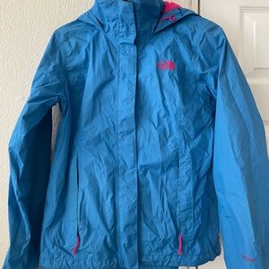 The North Face Blue Utility Jacket with Pink Accents